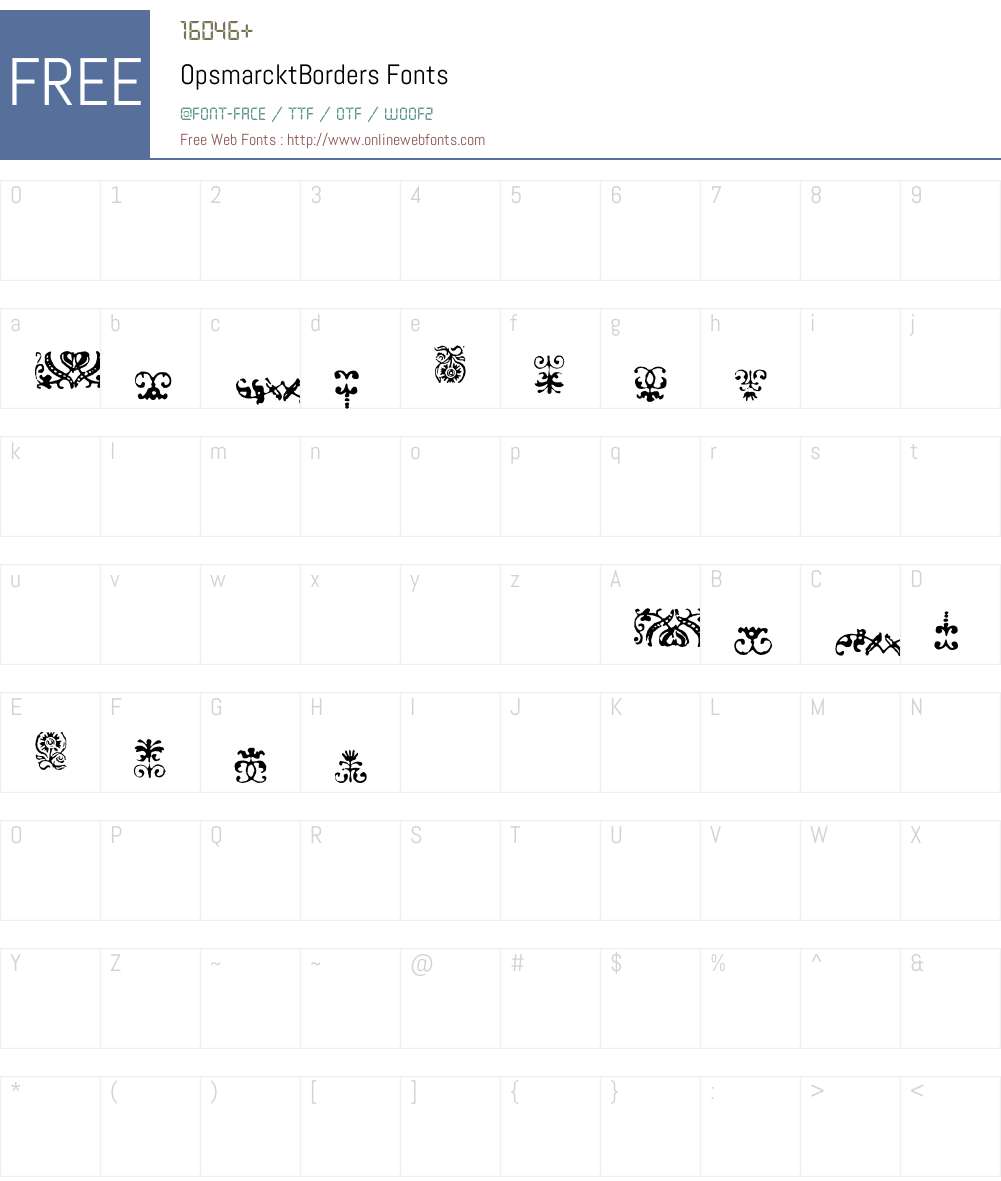 Opsmarckt Font Screenshots