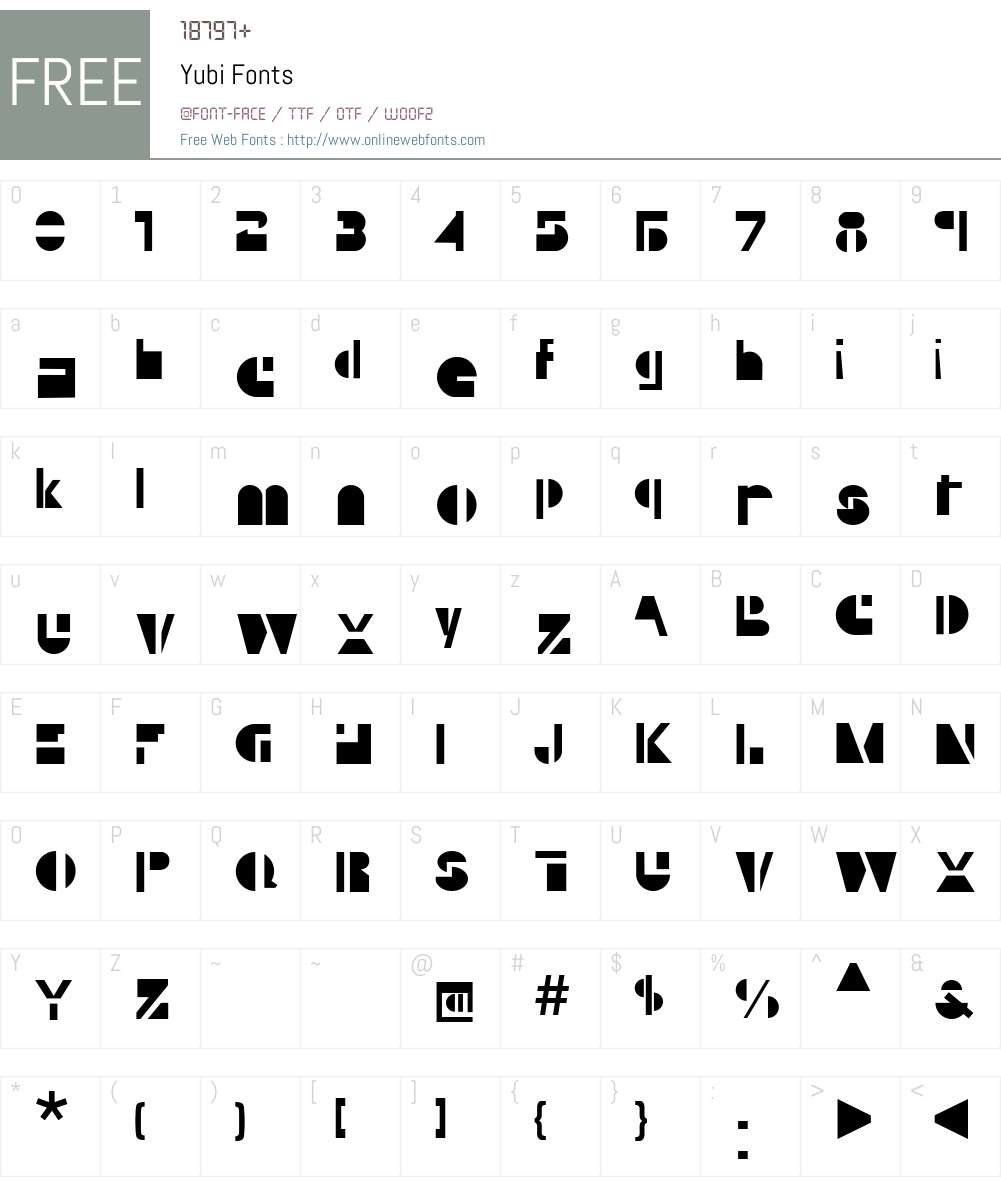 Yubi Font Screenshots
