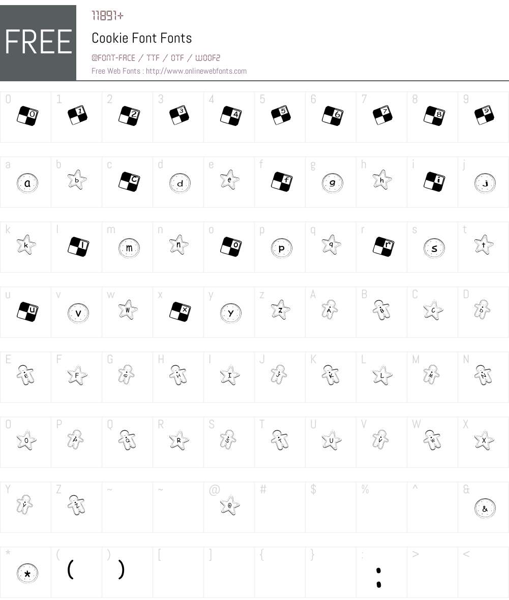 Cookie Font Font Screenshots