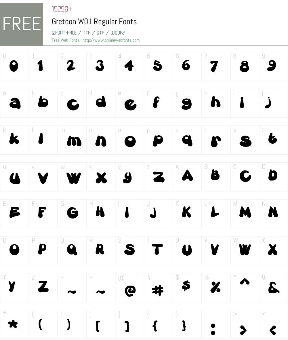 GretoonW01-Regular Font Screenshots
