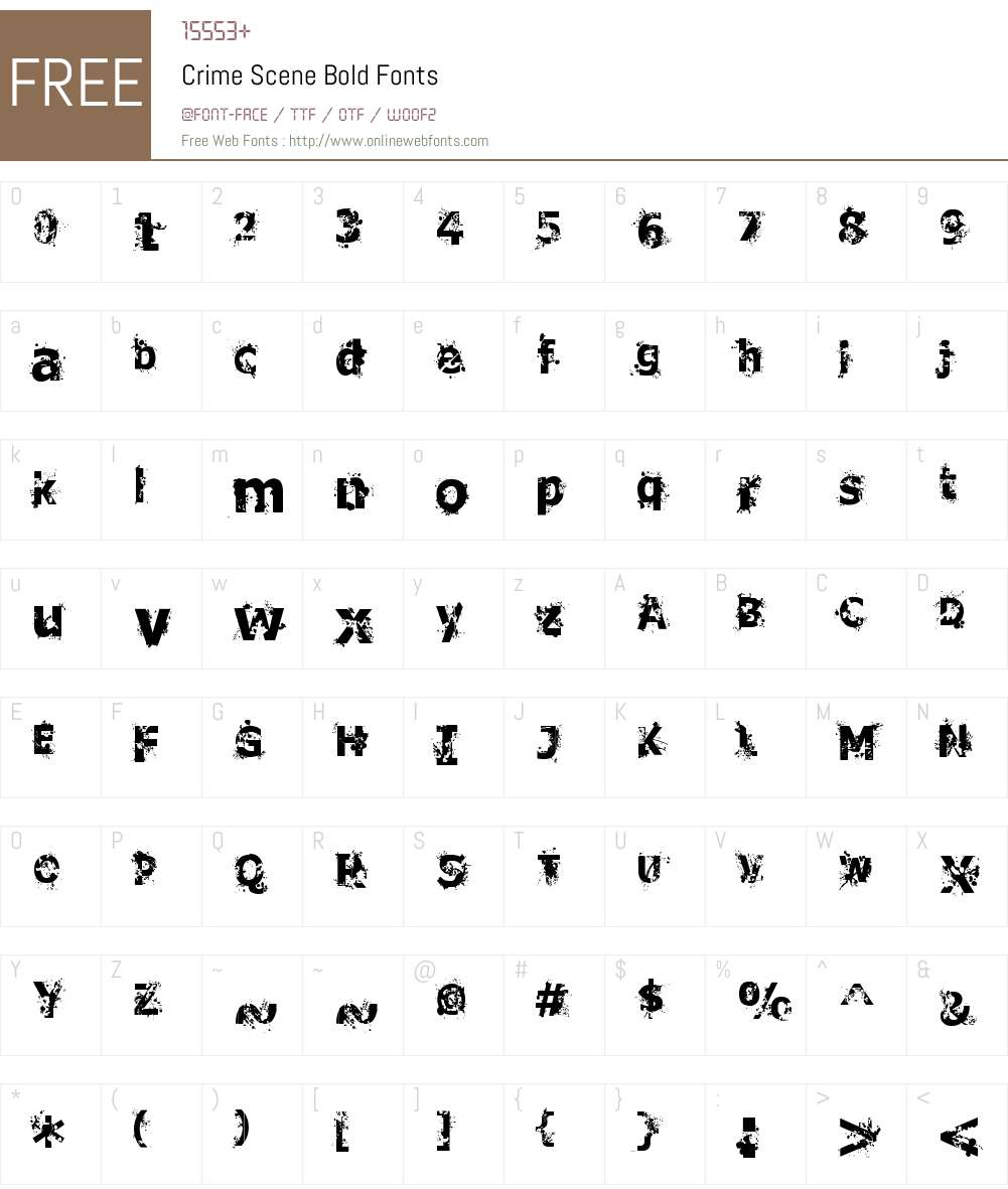 Crime Scene Font Screenshots