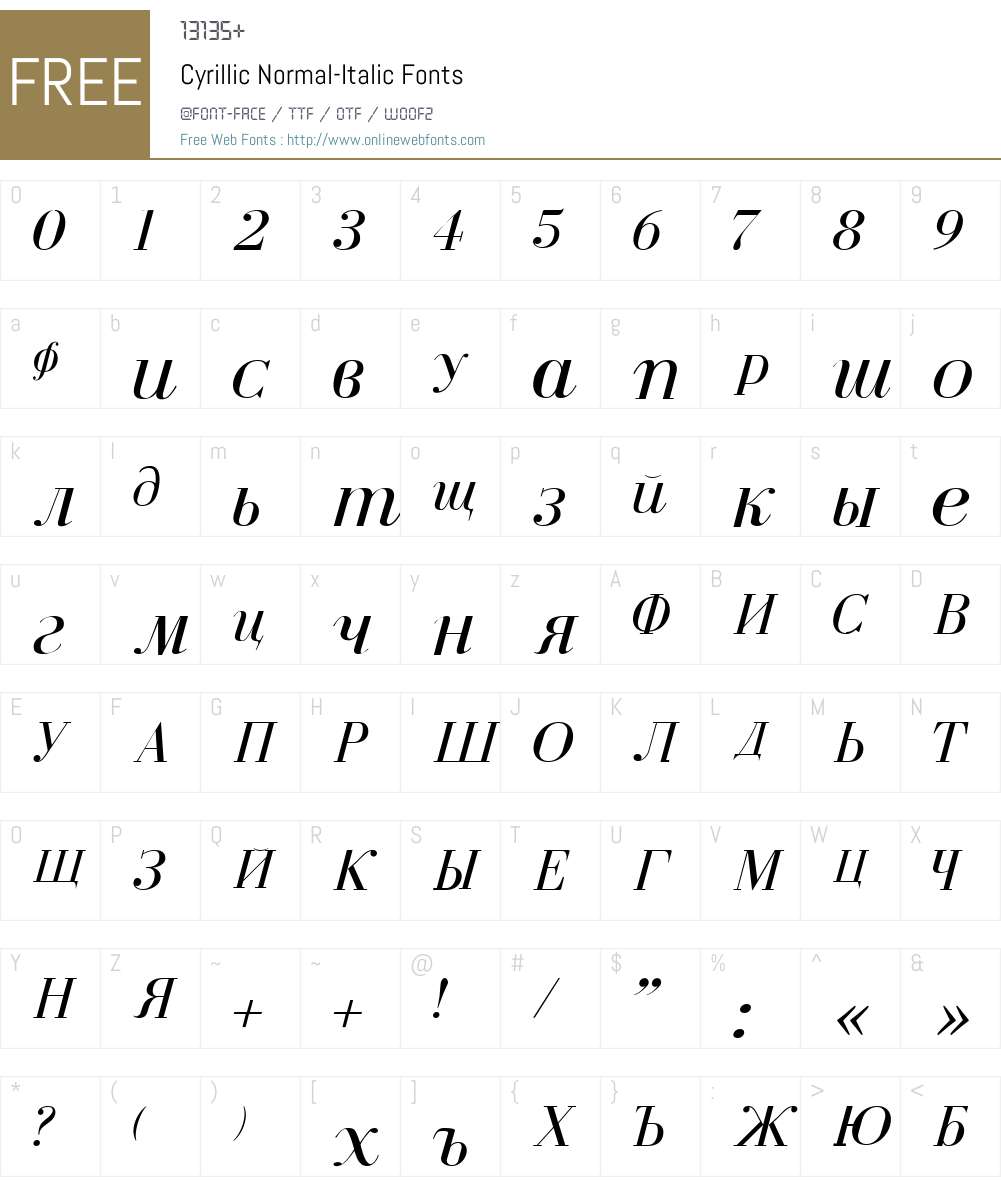 Cyrillic Font Screenshots