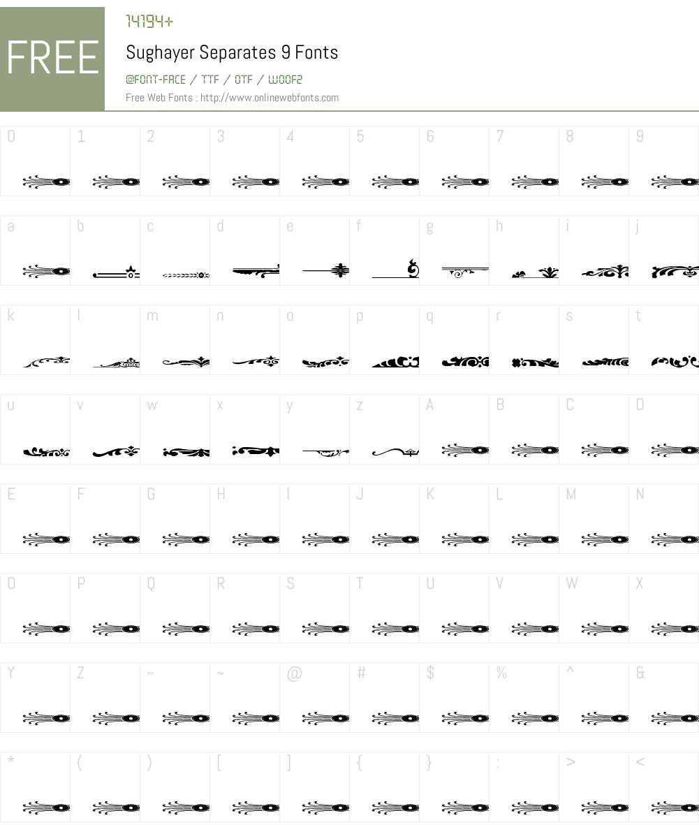 Sughayer Separates 9 Font Screenshots