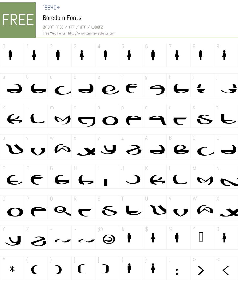 Boredom Font Screenshots