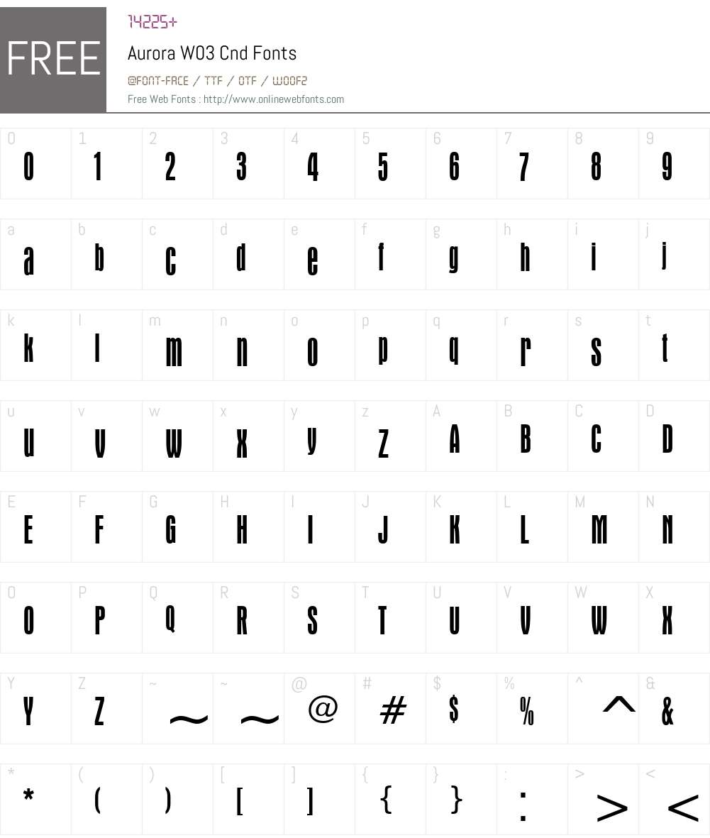 Aurora Font Screenshots