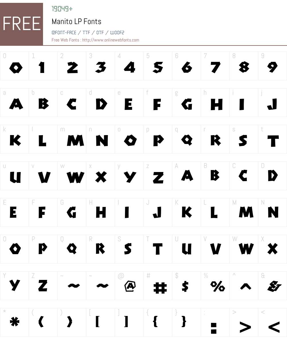 Manito LP Font Screenshots
