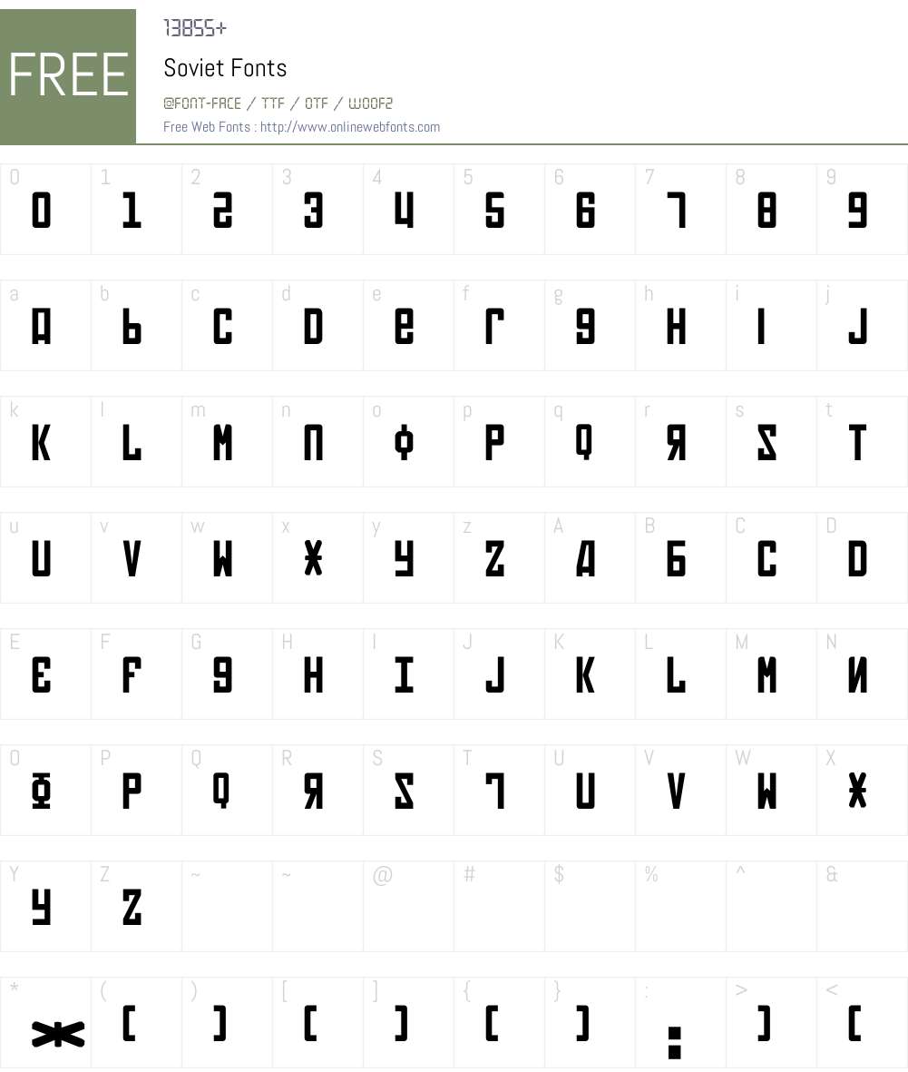 Soviet Font Screenshots