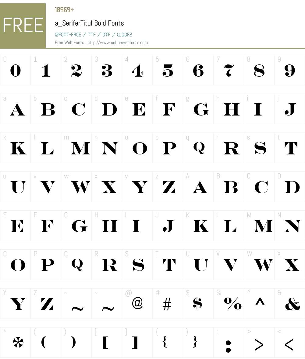 a_SeriferTitul Font Screenshots