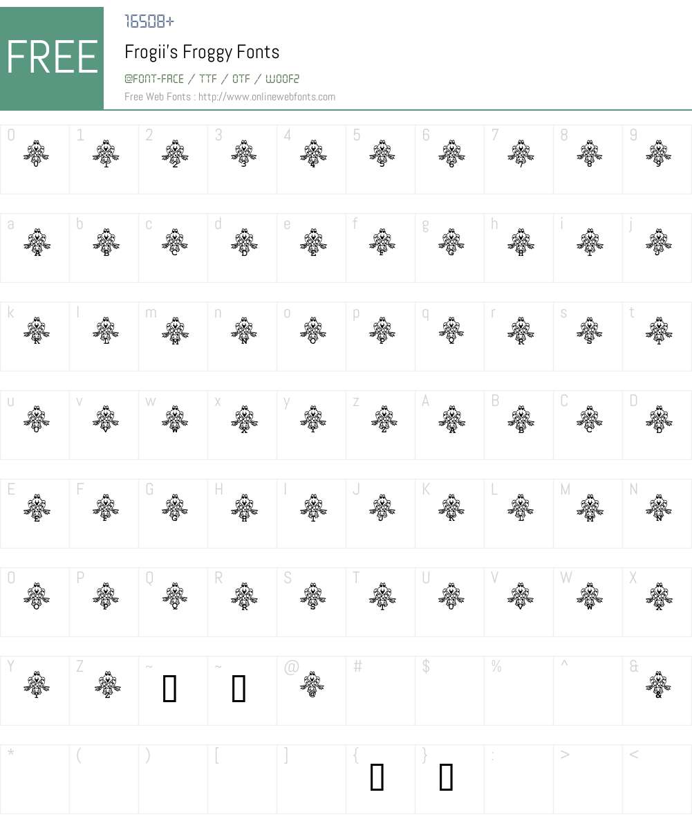 Frogii's Froggy Font Screenshots
