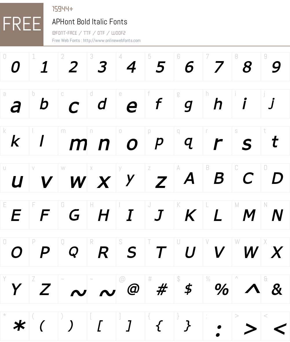 APHont Font Screenshots