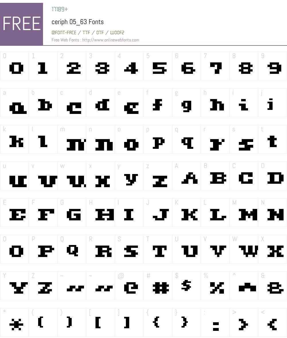 ceriph 05_63 Font Screenshots