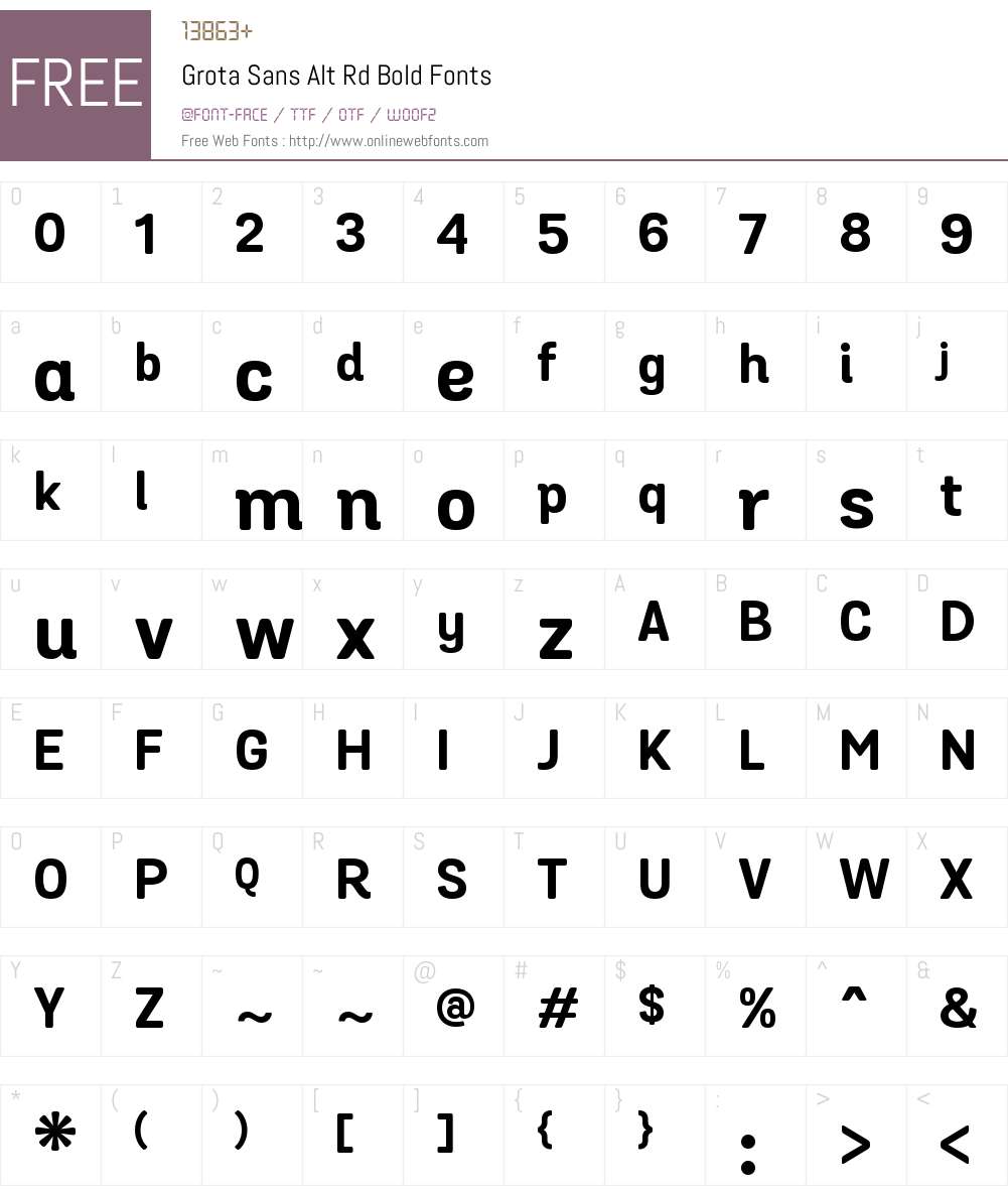 Grota Sans Alt Rd Font Screenshots