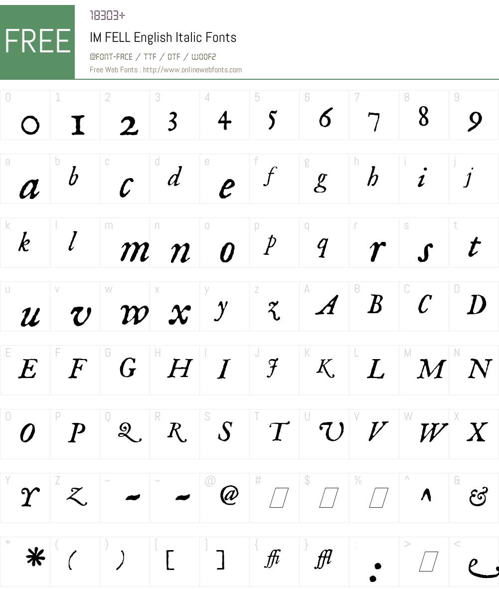 IM FELL English Font Screenshots