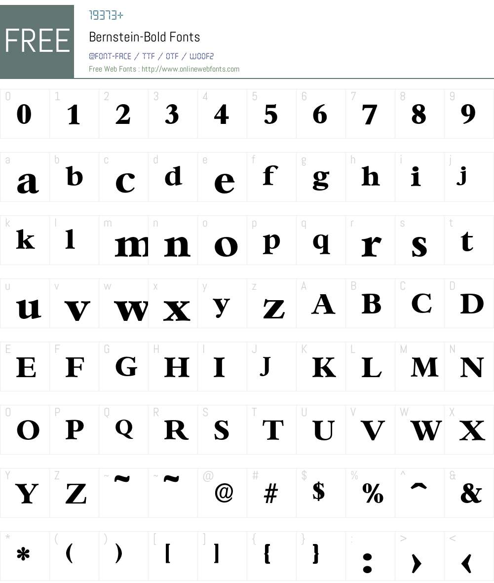 Bernstein-Bold Font Screenshots