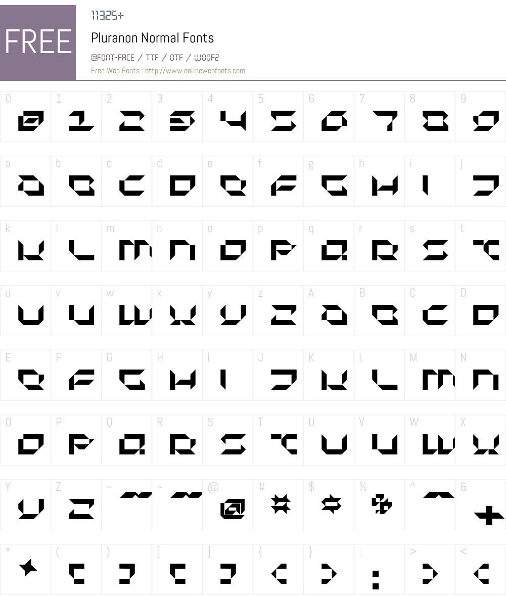 Pluranon Font Screenshots