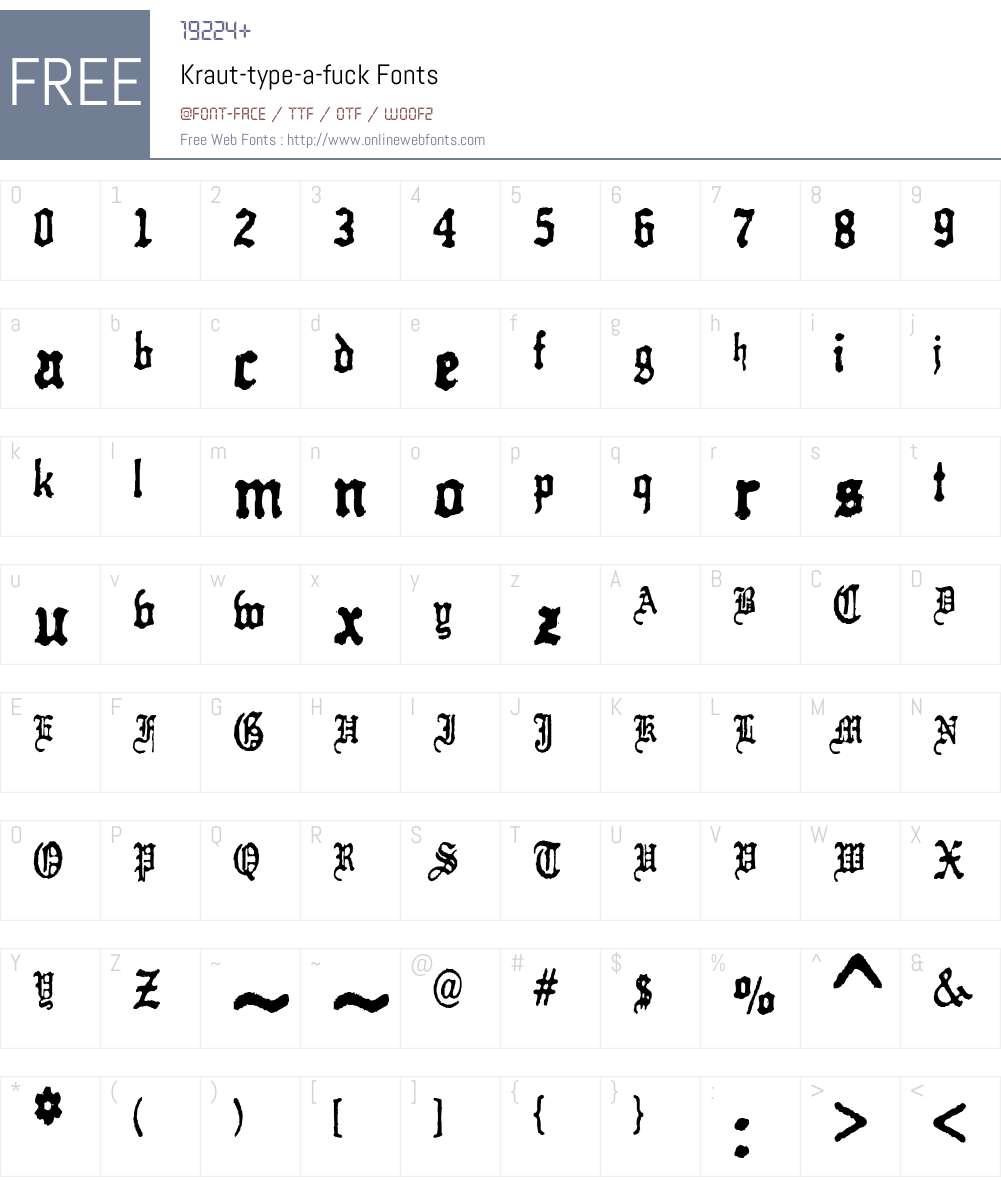 Kraut-type-a-fuck Font Screenshots