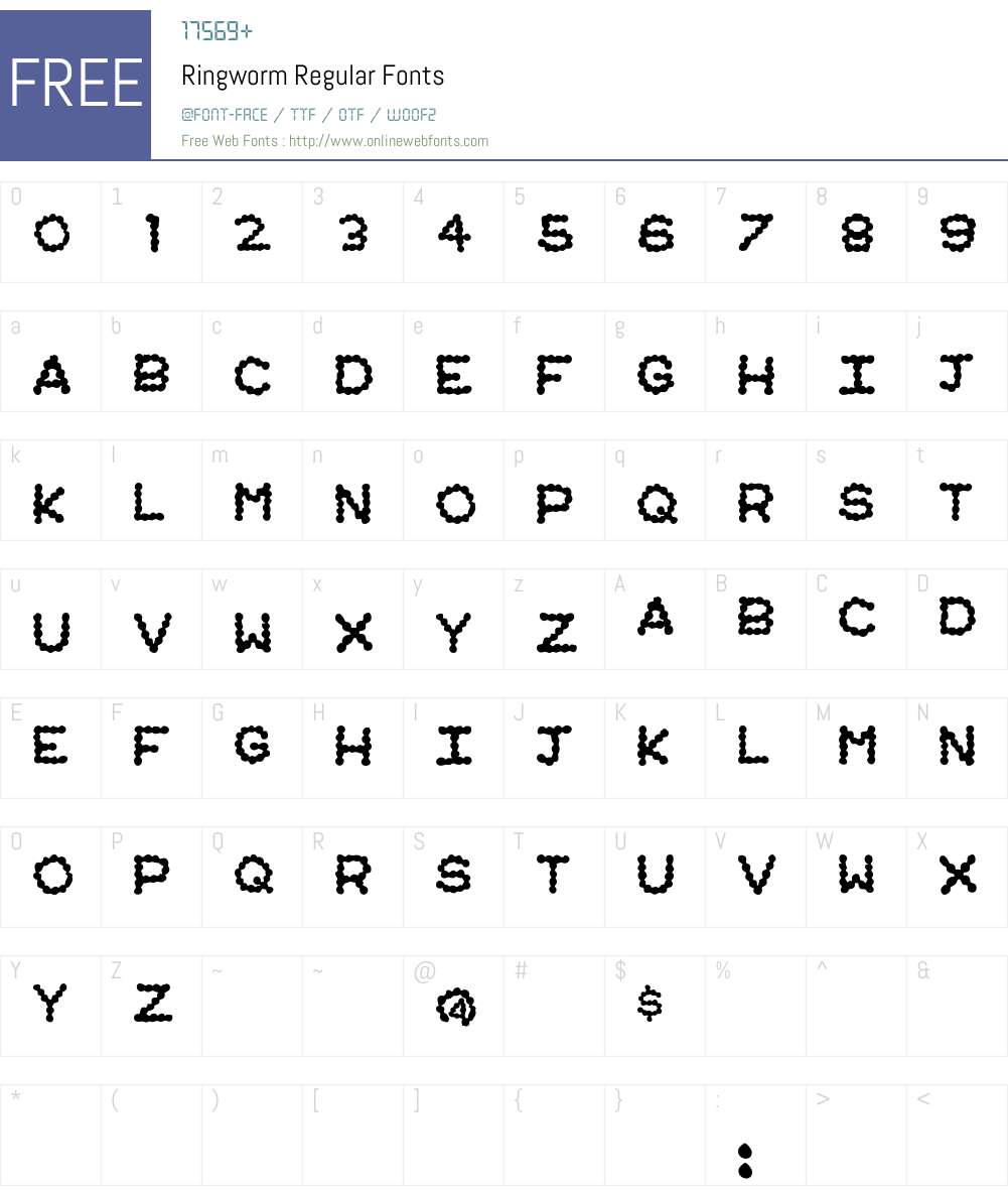 Ringworm Font Screenshots