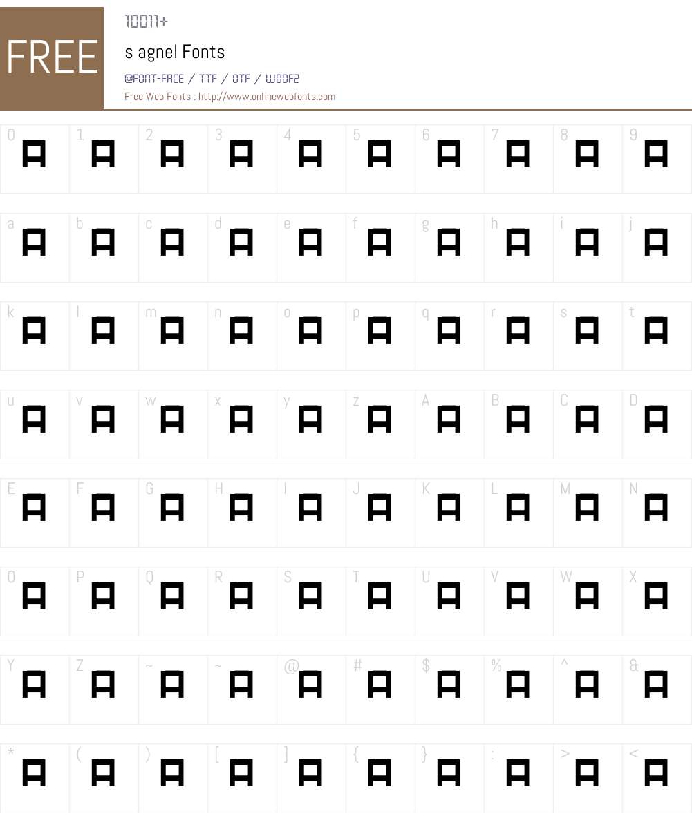 s agnel Font Screenshots