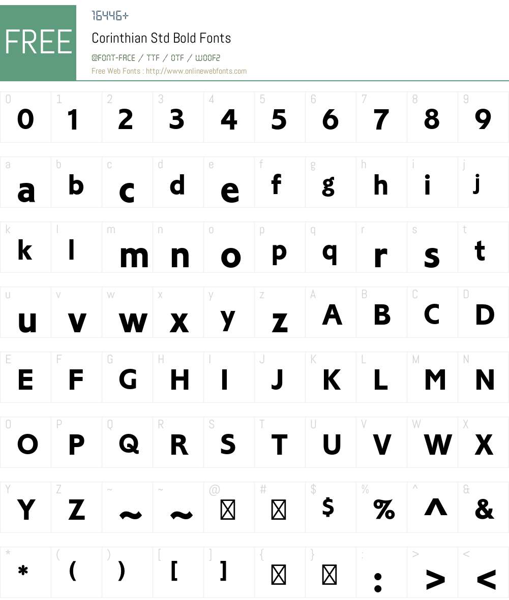 Corinthian Std Font Screenshots