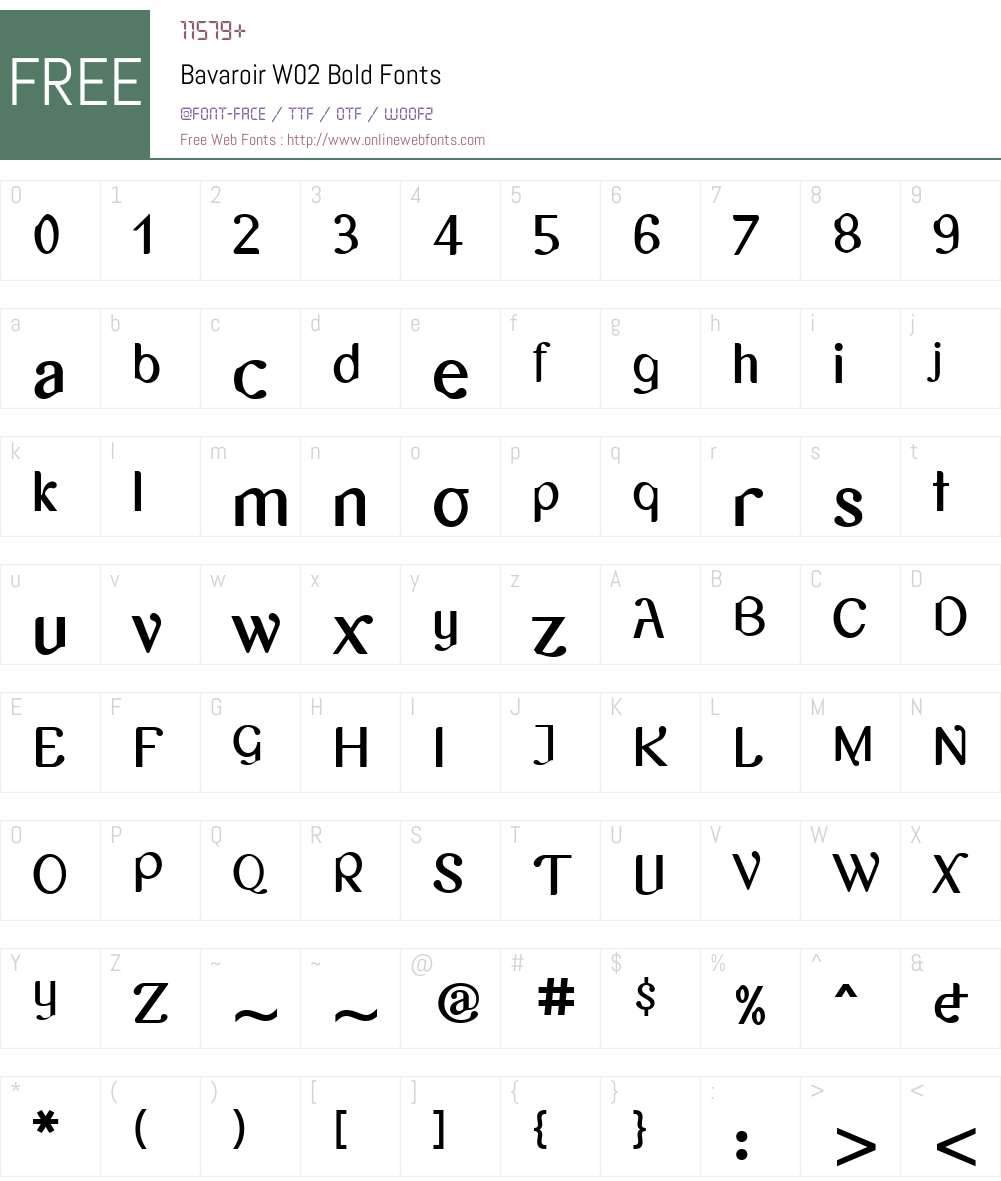 Bavaroir Font Screenshots