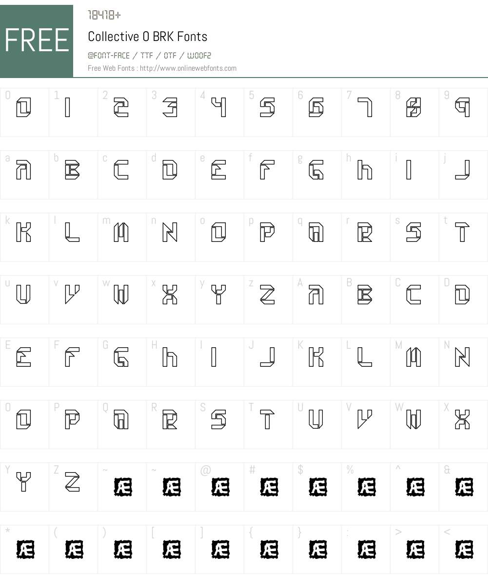 Collective O BRK 1.00 Fonts Free Download - OnlineWebFonts.COM