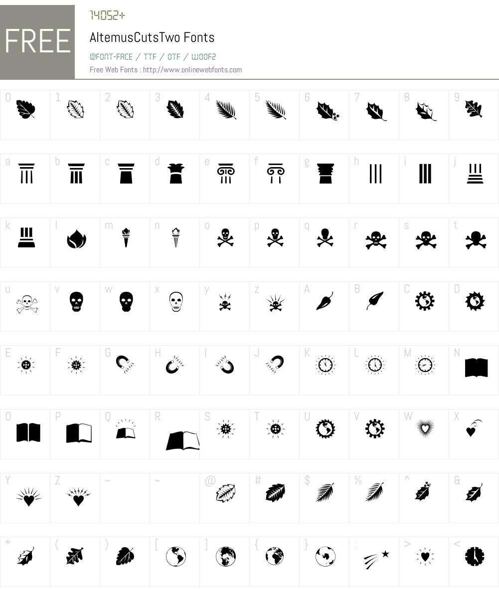 Altemus Font Screenshots