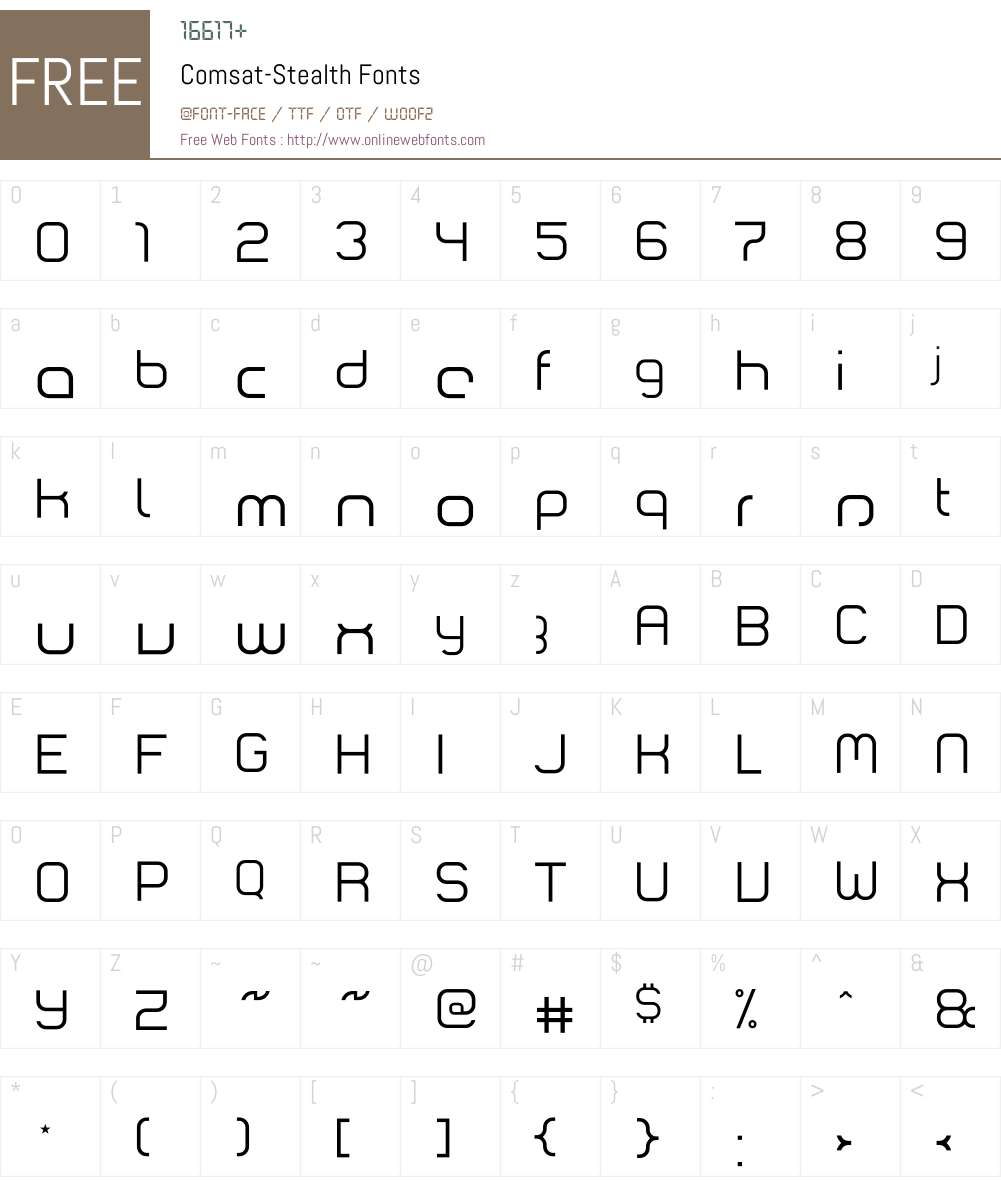 Comsat Font Screenshots