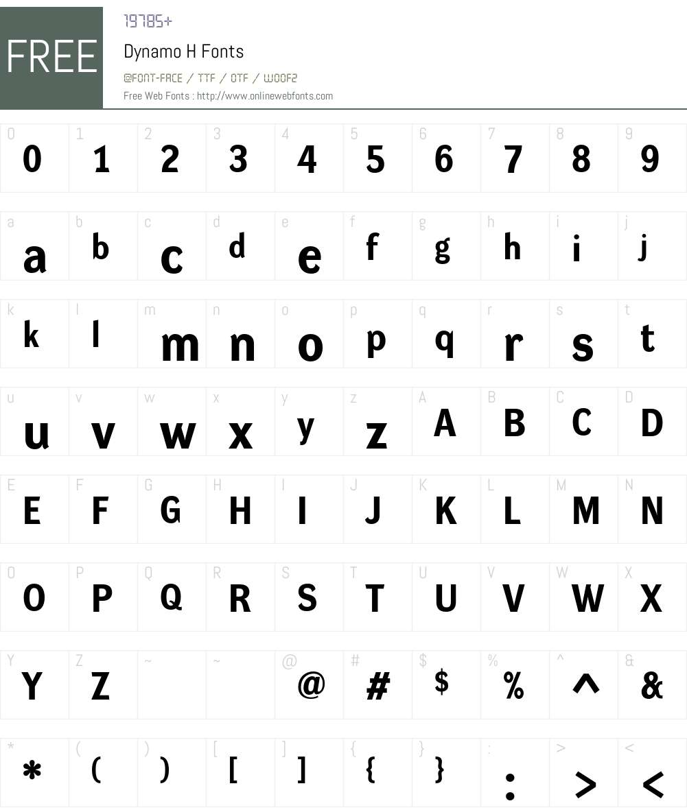Dynamo R Font Screenshots