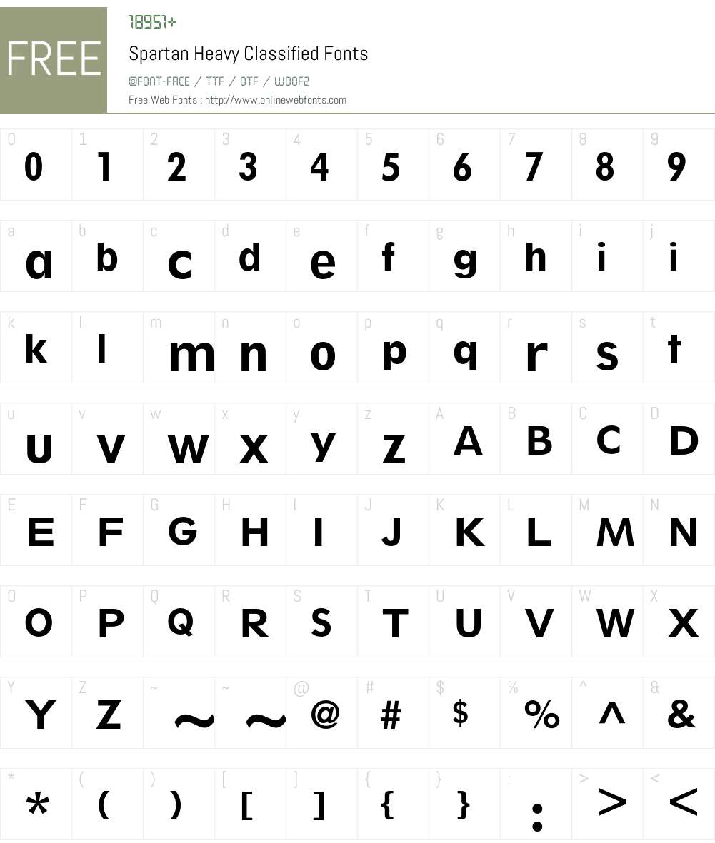 Spartan Font Screenshots