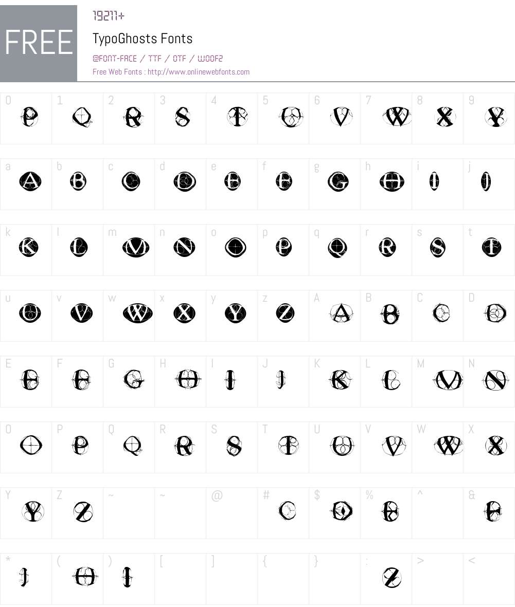 TypoGhosts Font Screenshots