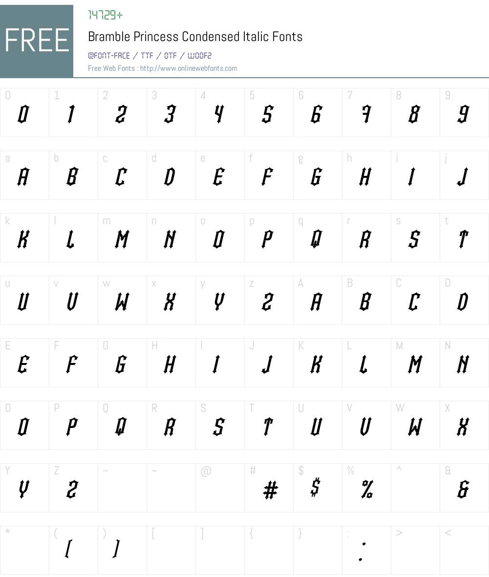 Bramble Princess Font Screenshots