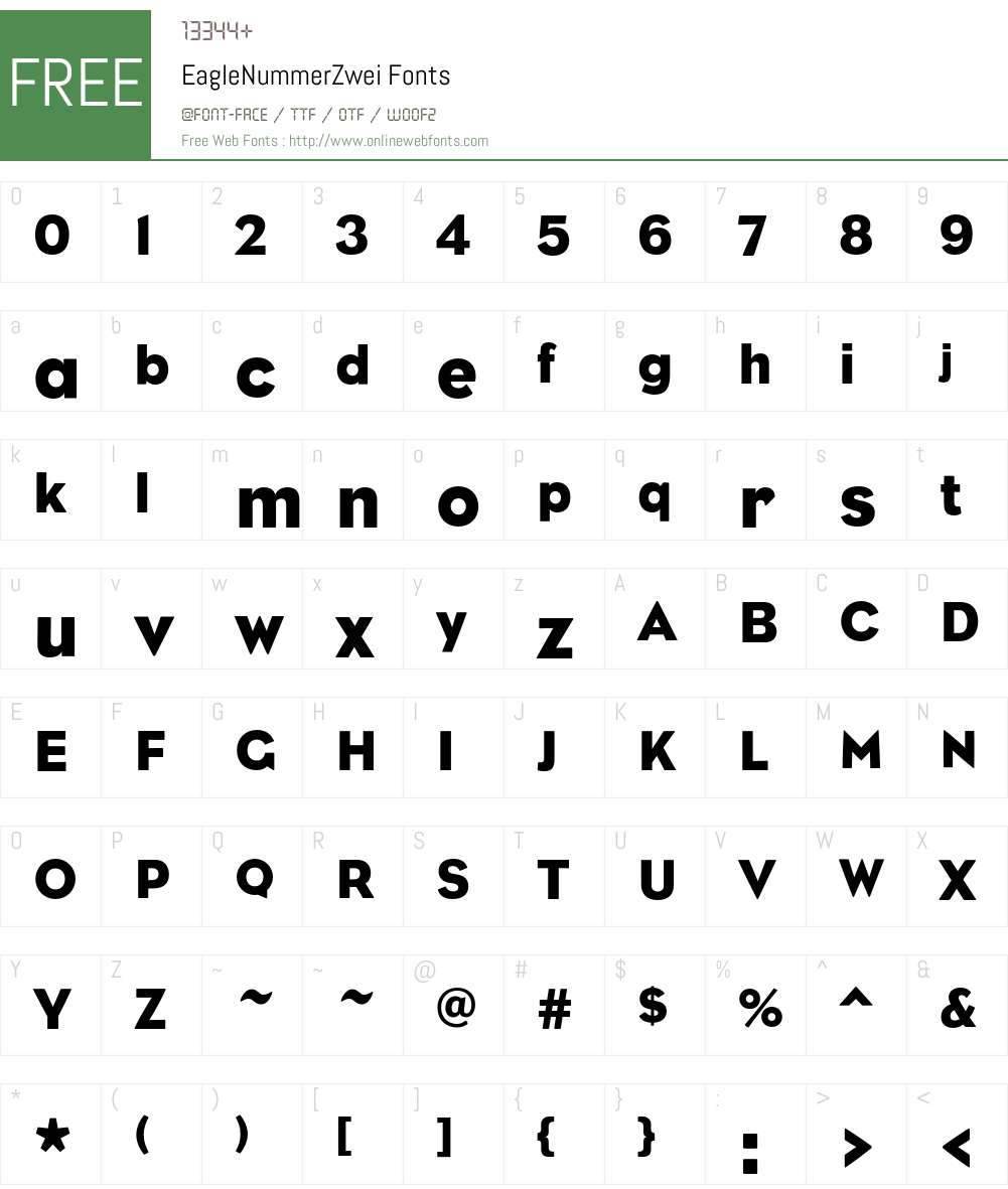Eagle Font Screenshots