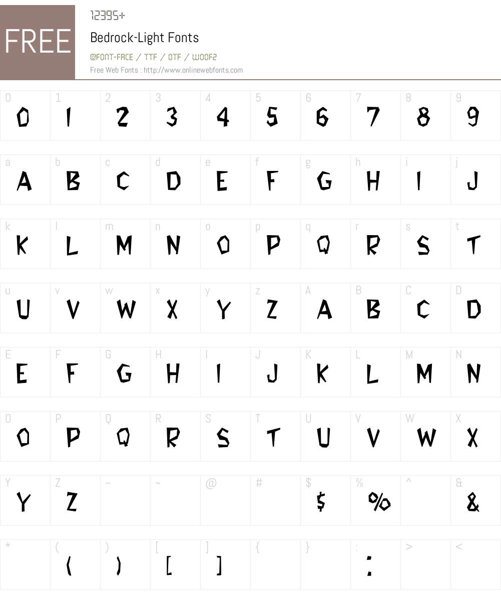 Bedrock-Light Font Screenshots