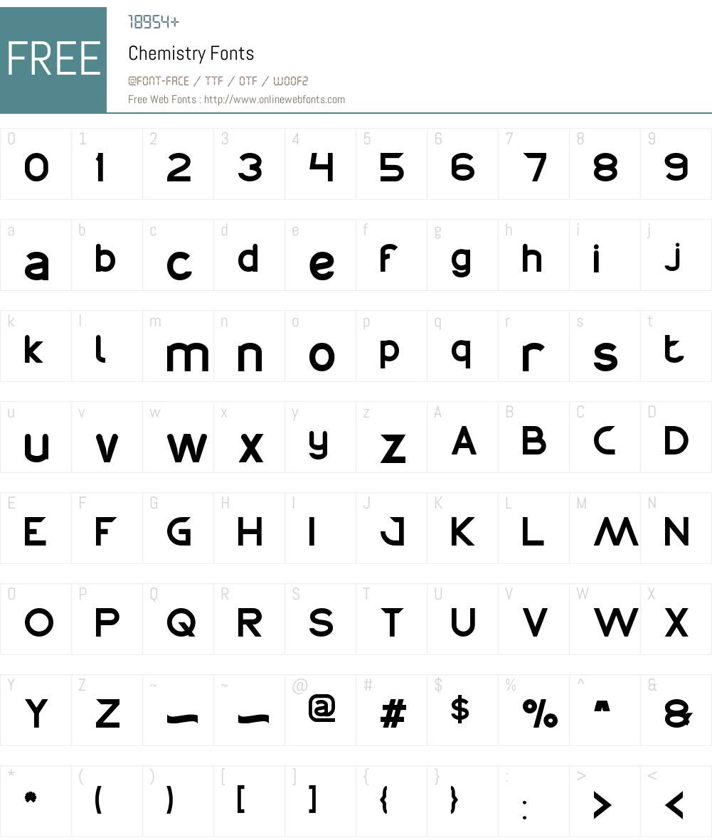 Chemistry Font Screenshots