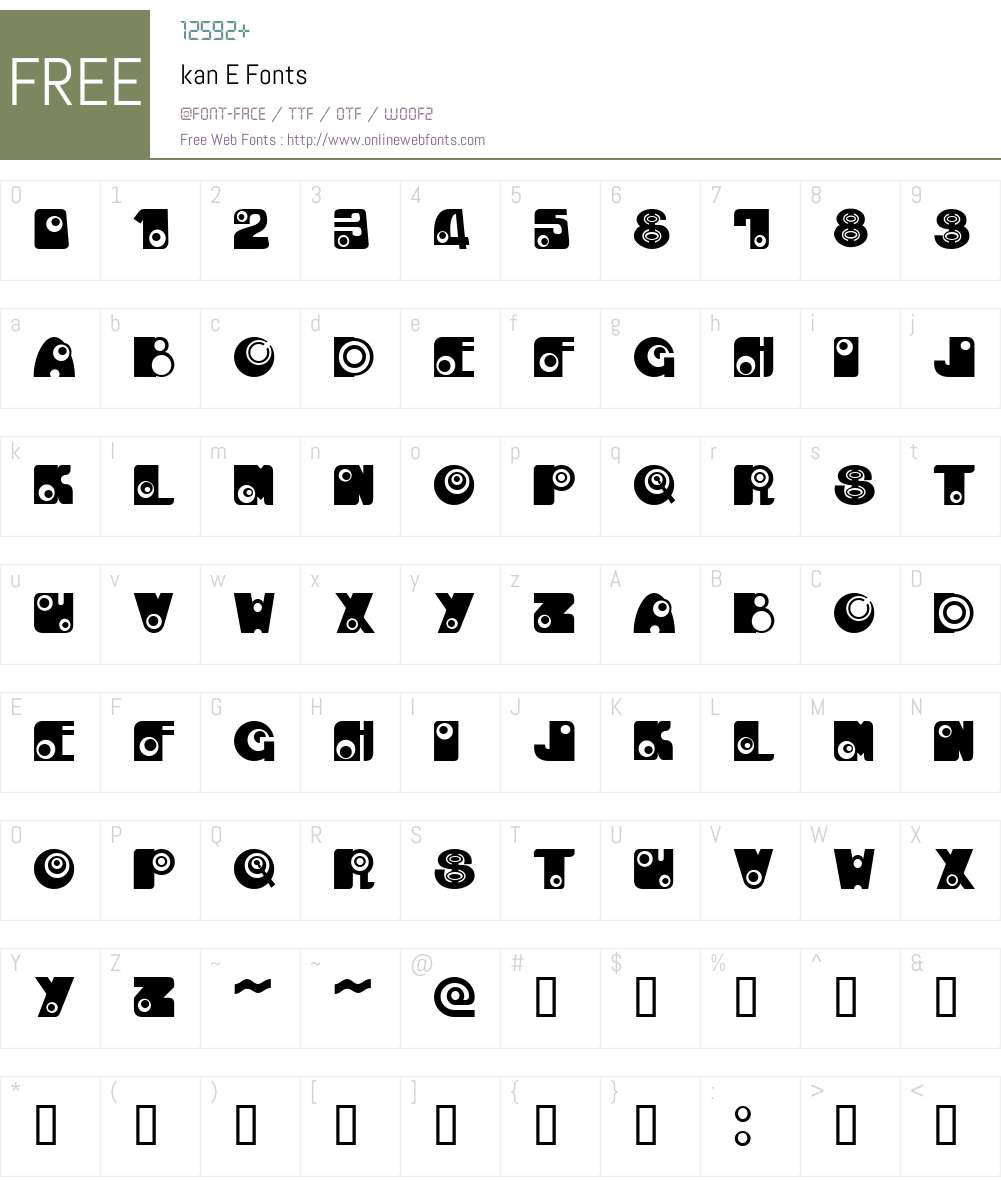 kan Font Screenshots
