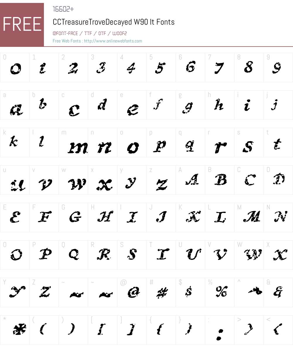 CCTreasureTroveDecayedW-It Font Screenshots