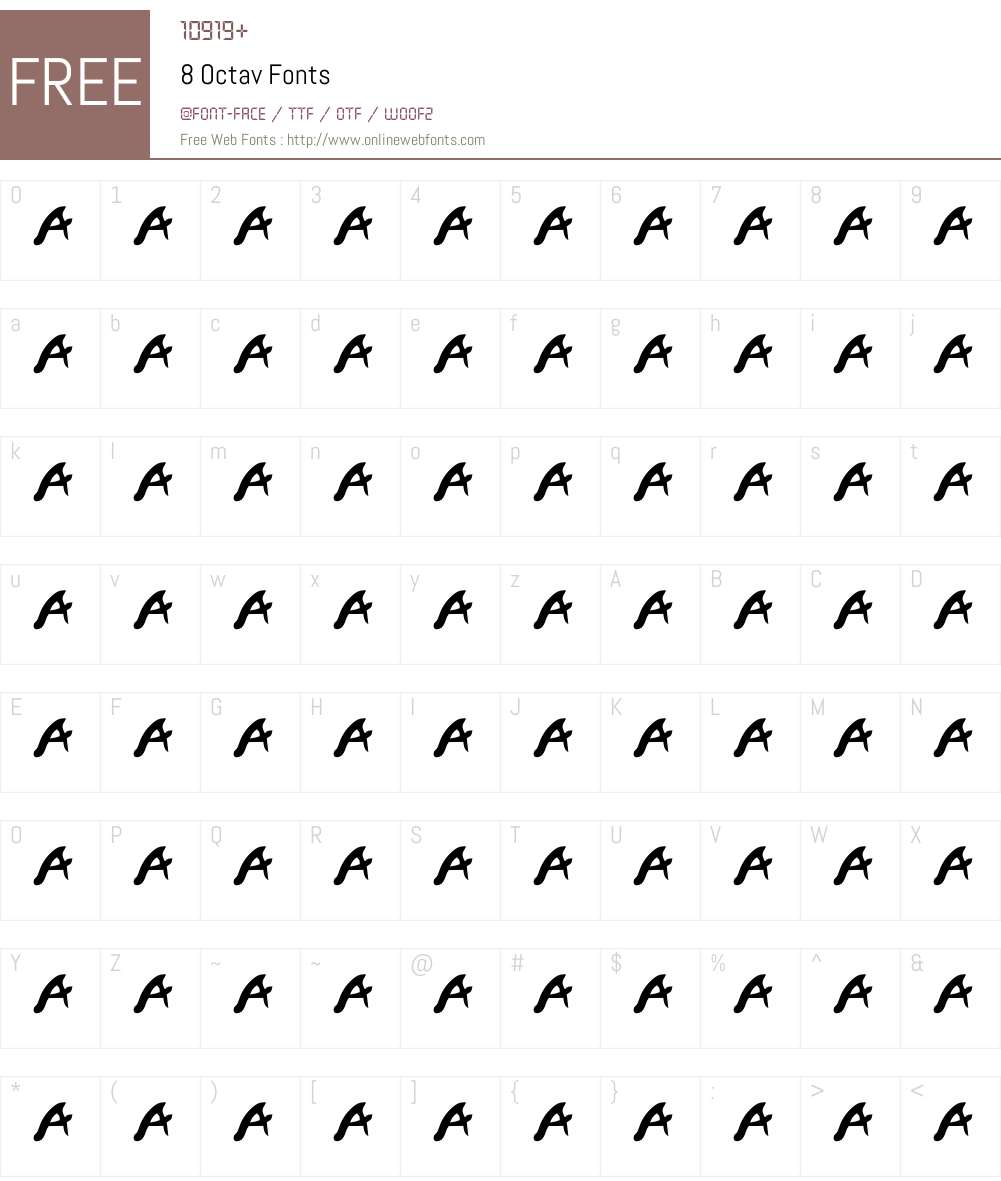 8 Octav Font Screenshots