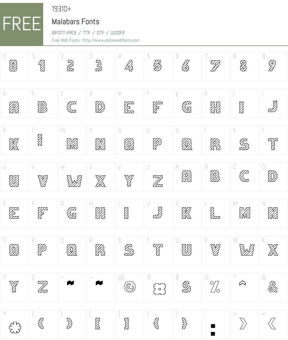 Malabars Font Screenshots