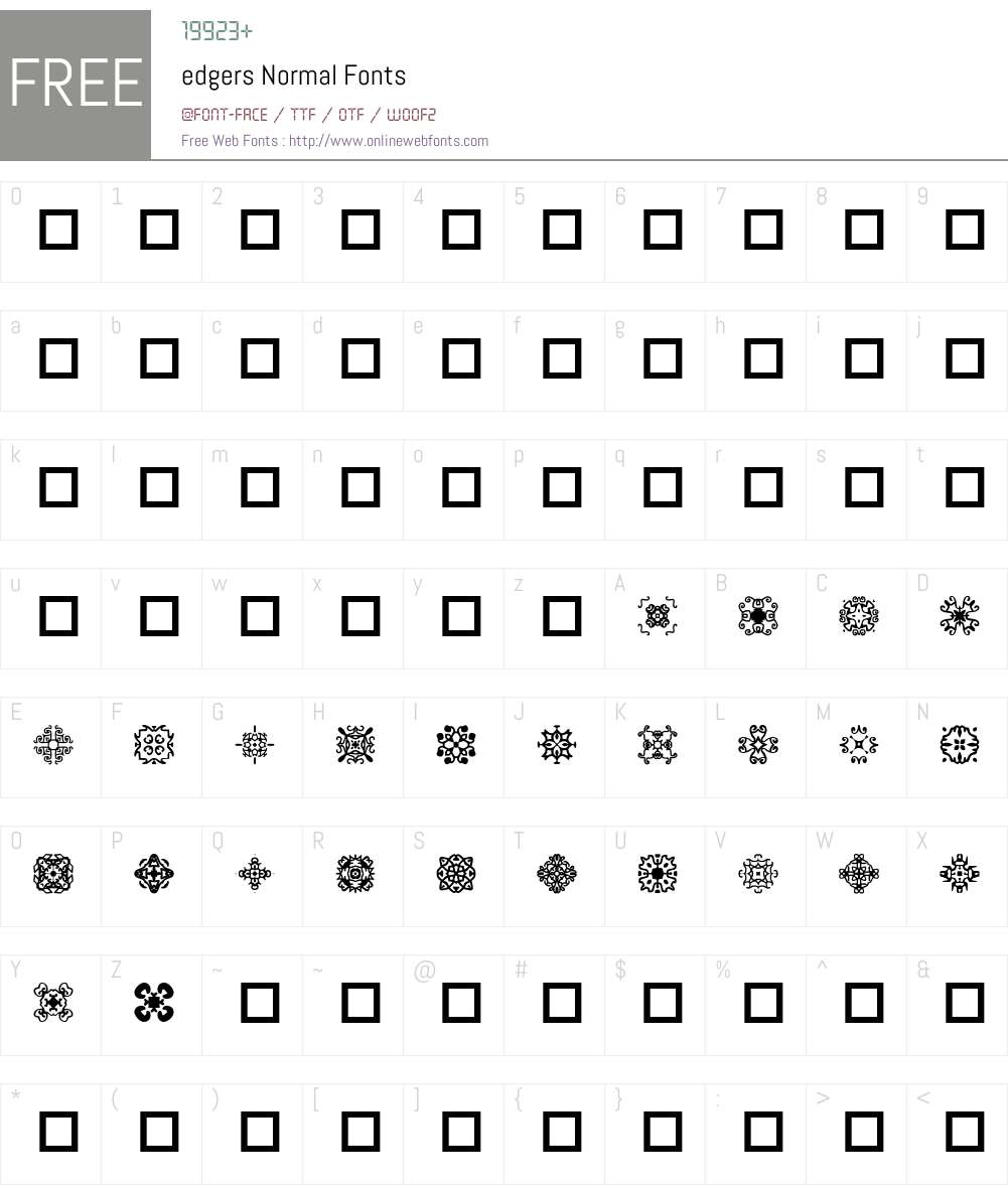 edgers Font Screenshots