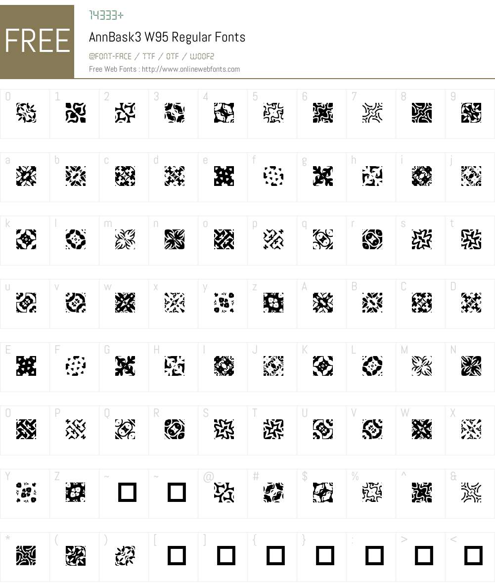 AnnBask3 Font Screenshots