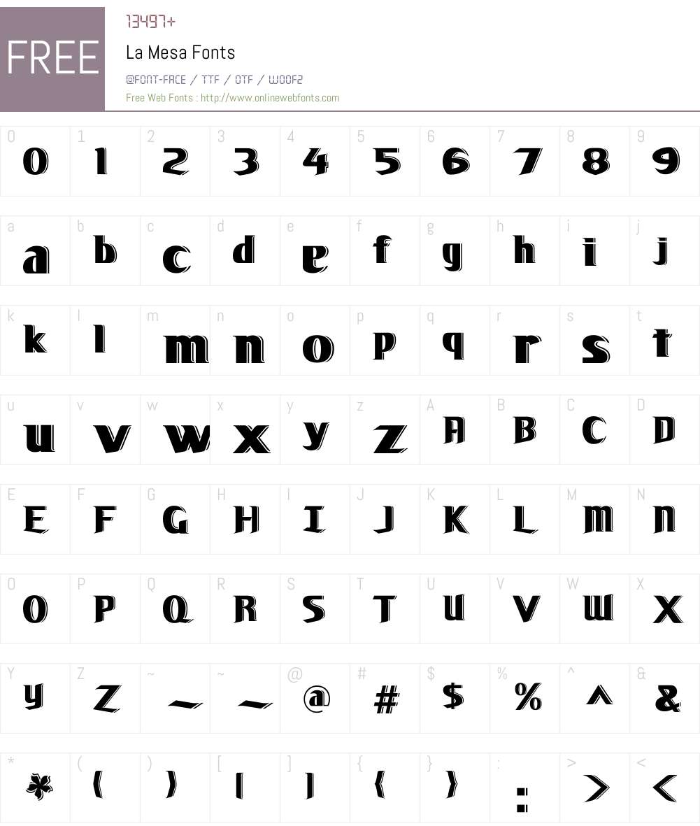 La Mesa Font Screenshots