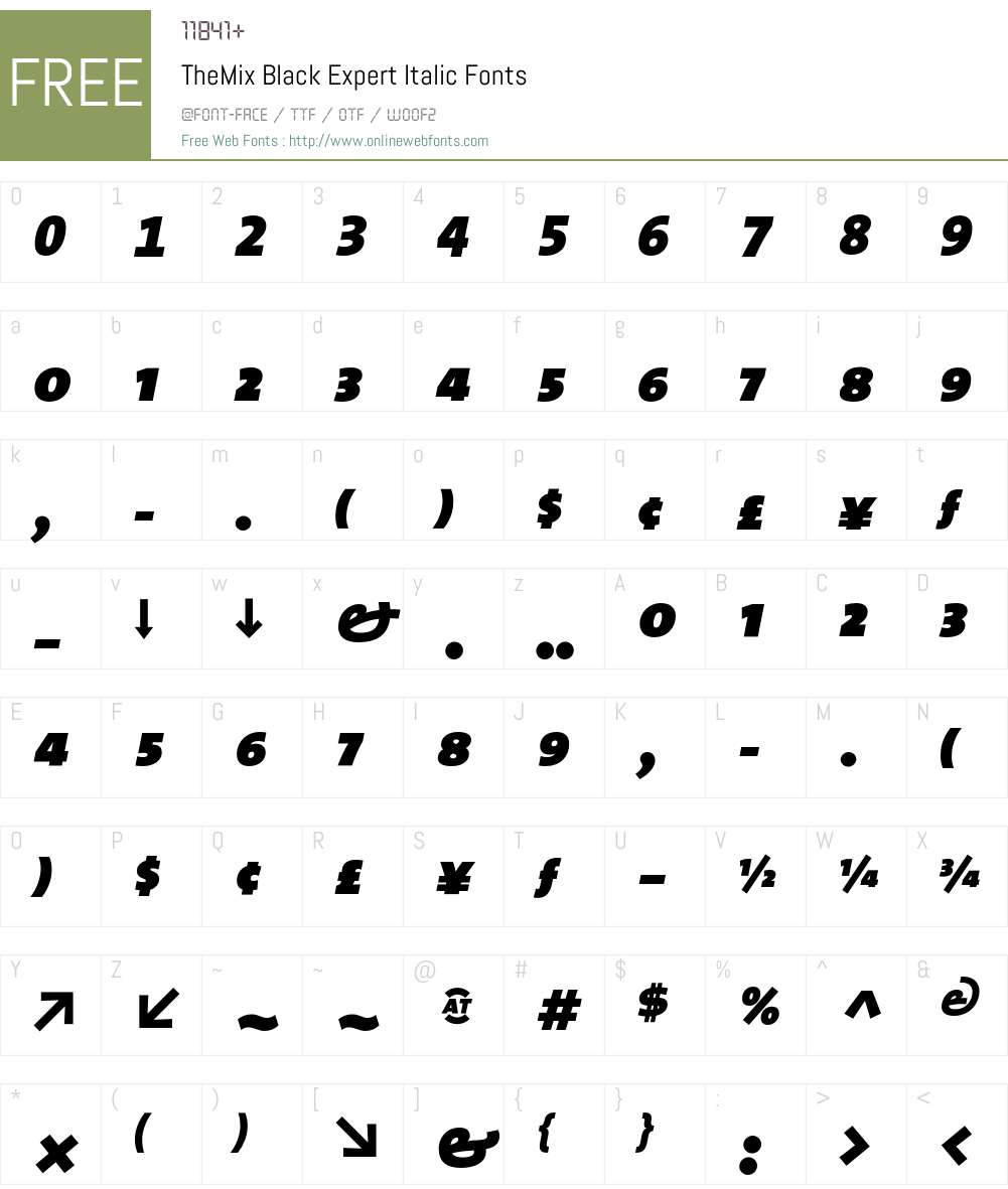The Mix Black- Font Screenshots