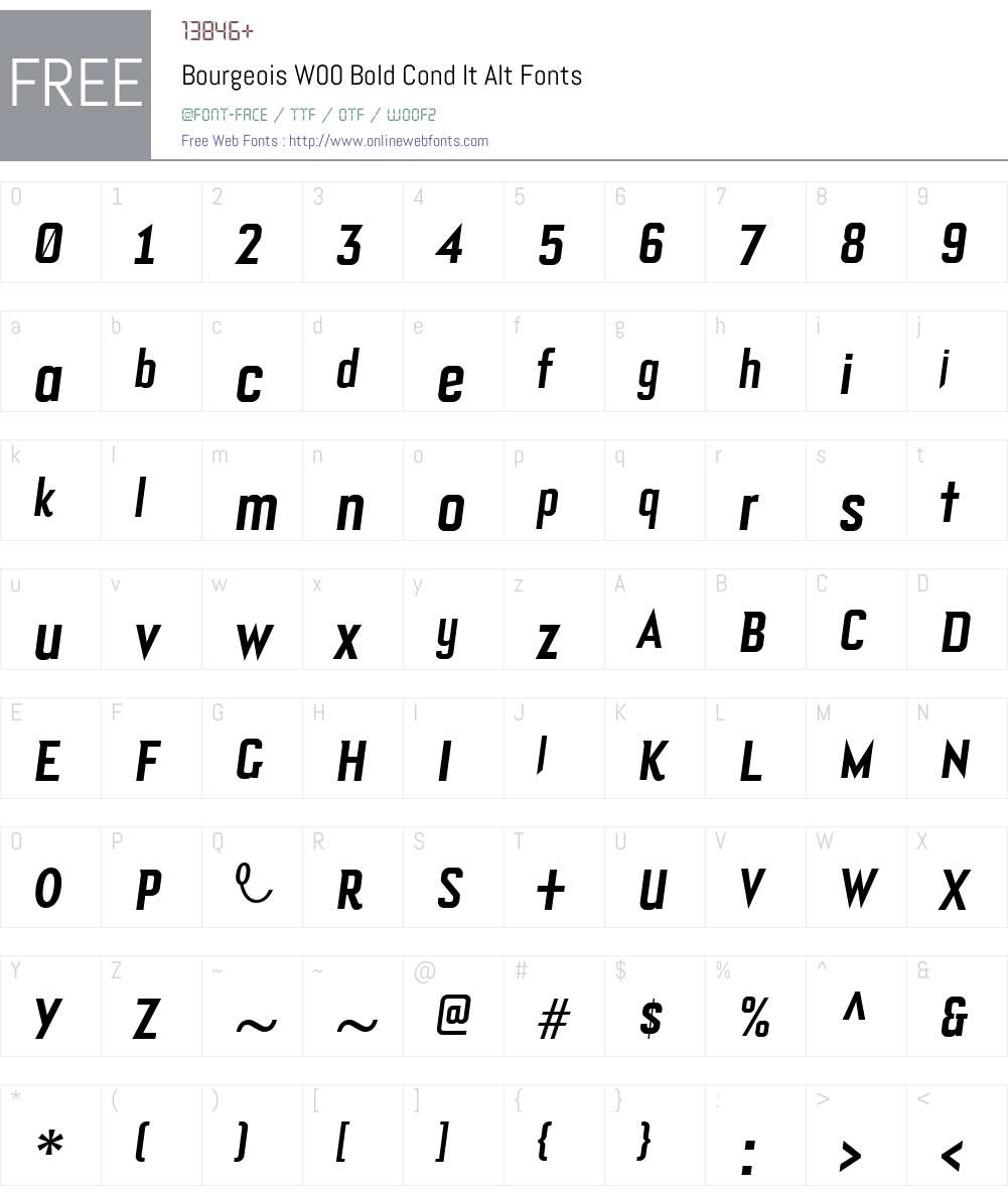 Bourgeois Font Screenshots