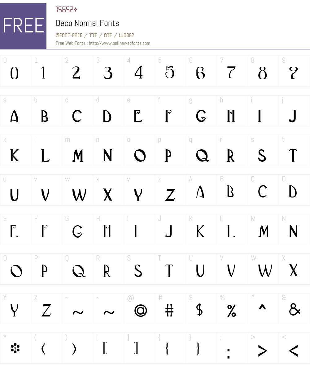Deco Font Screenshots