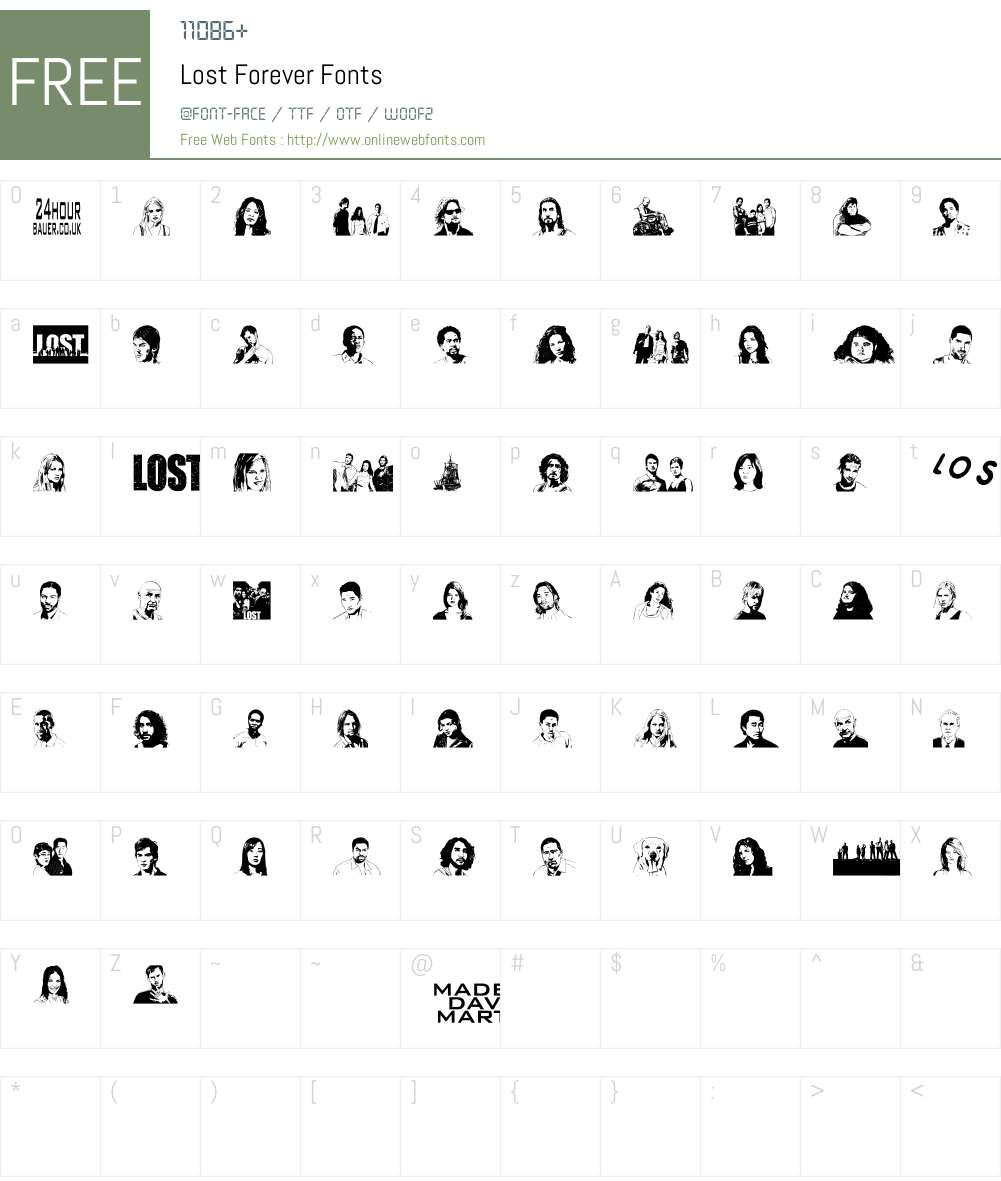 Lost Forever Font Screenshots