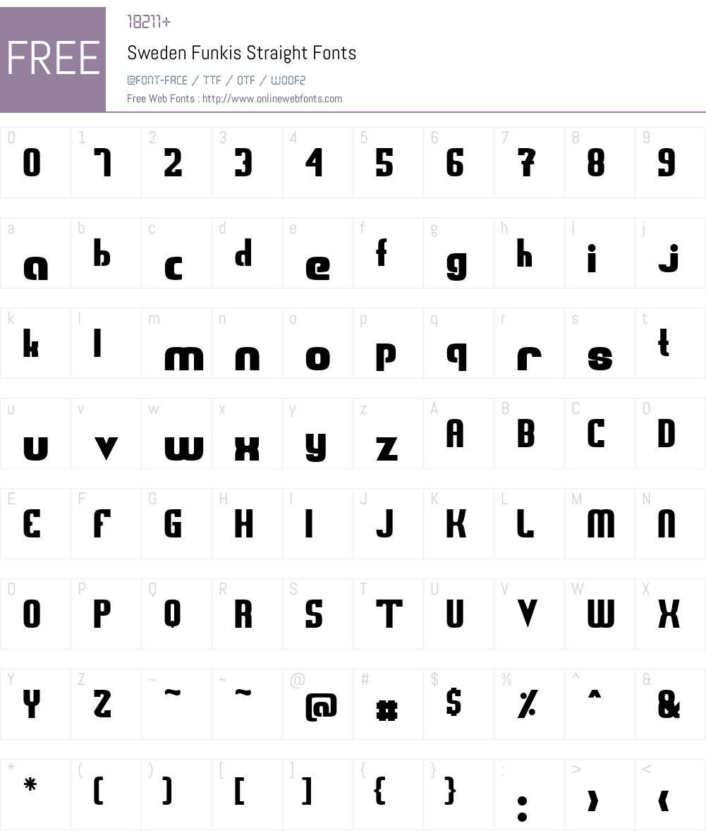 Sweden Funkis Straight Font Screenshots