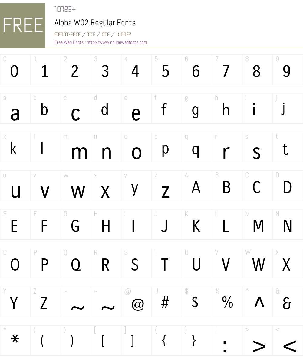 Alpha Font Screenshots