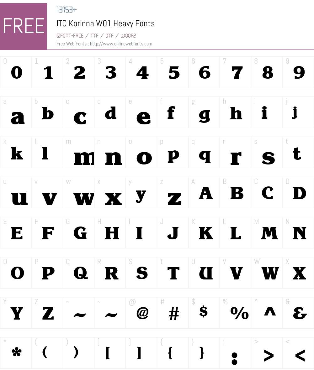 ITCKorinnaW01-Heavy Font Screenshots