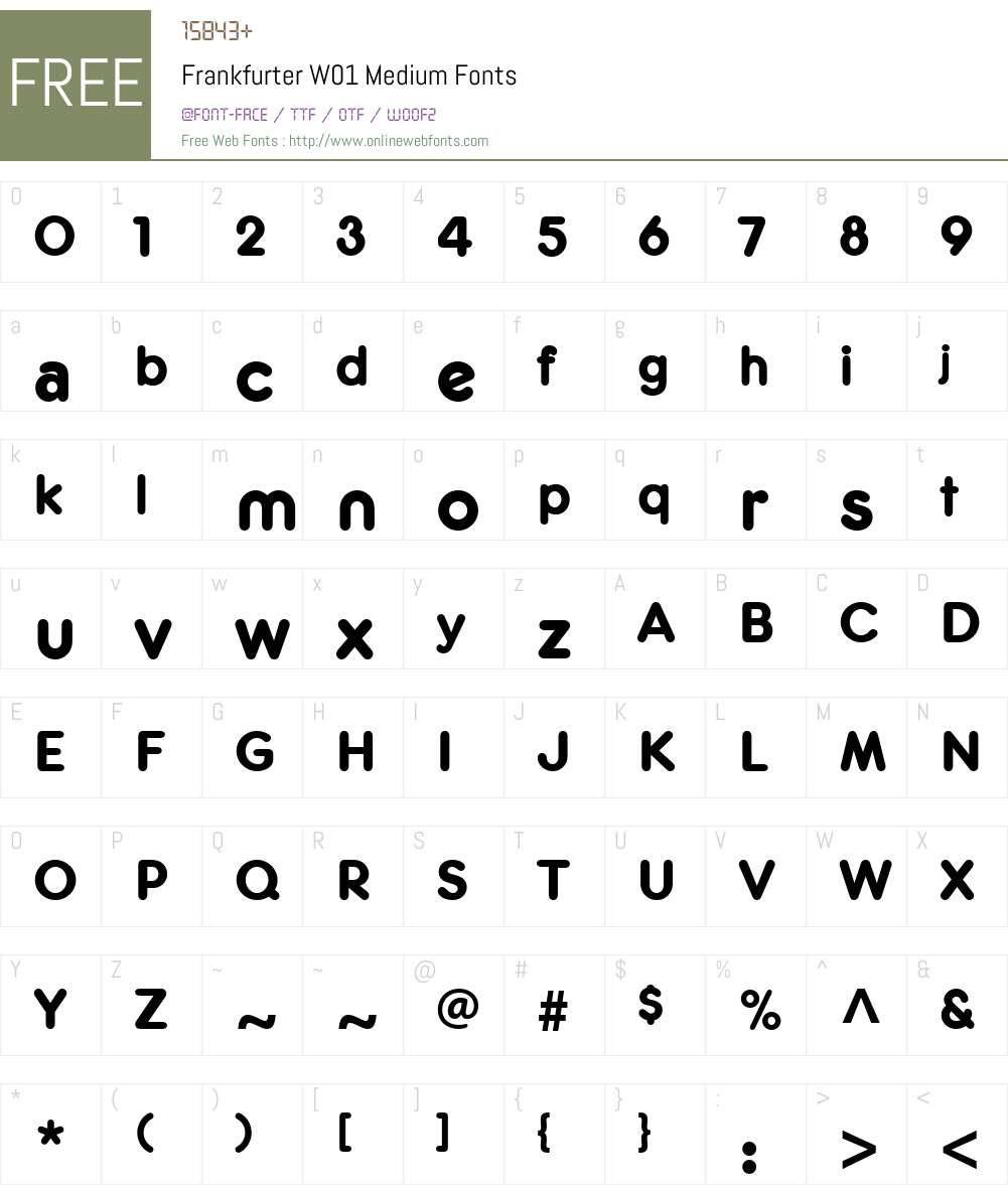 FrankfurterW01-Medium Font Screenshots