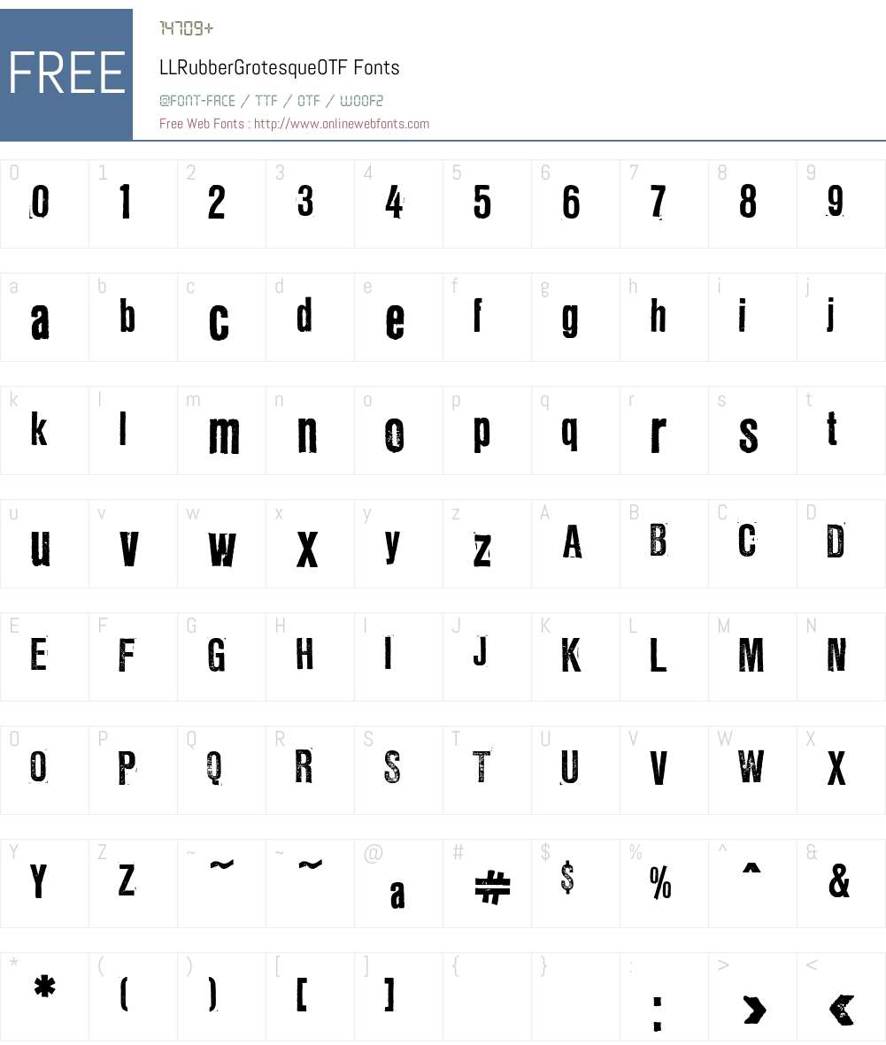 LLRubberGrotesqueOTF Font Screenshots